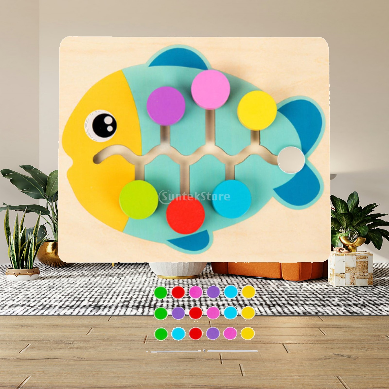 Strategy Board Game - Houten kleurmatching schuifpuzzel voor kinderen van