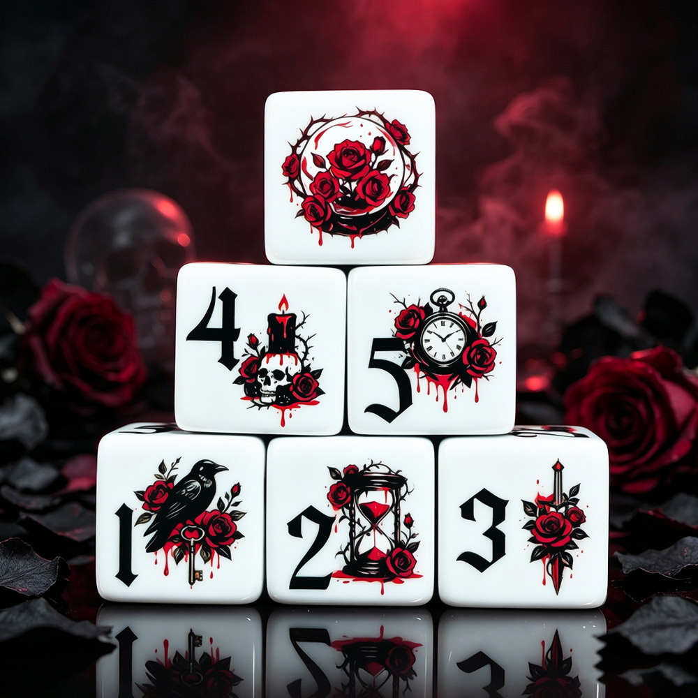 12 stuks Gothic Rose 16MM bedr - Board Game Live recensie en prijs
