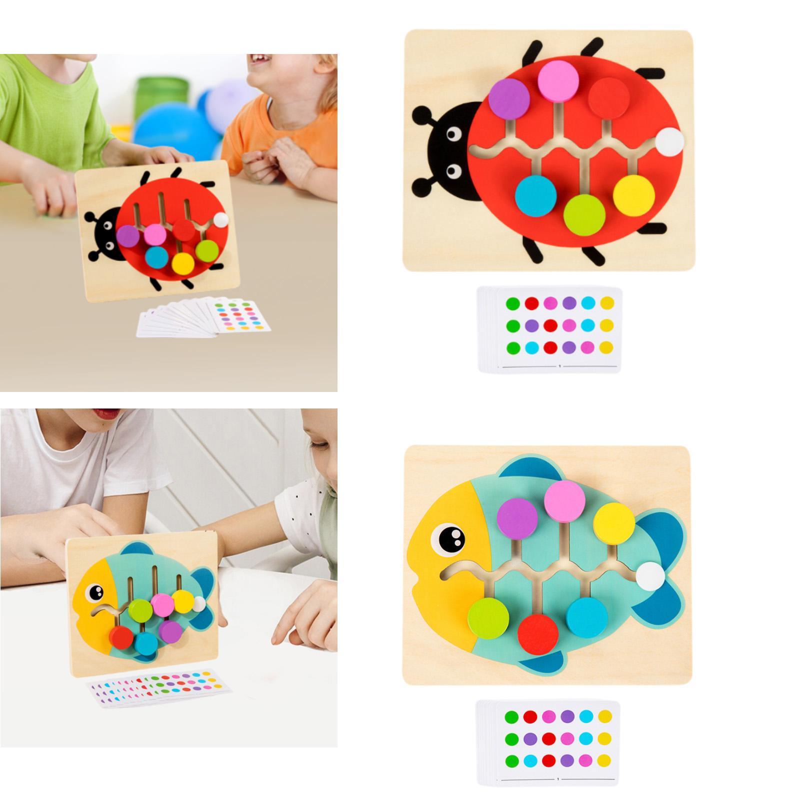 Houten kleurmatching schuifpuz - Strategy Board Game recensie en prijs