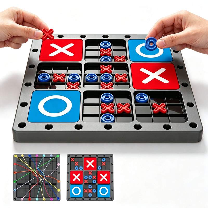 NIEUW 2-in-1 Tic Tac Toe Bords - Strategy Board Game recensie en prijs