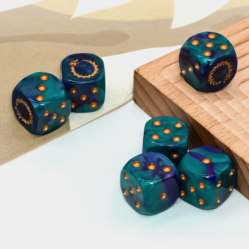6 Stuks Diepzee Gouden Vlam D6 - Board Game Live recensie en prijs